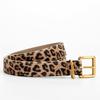 First Layer Cowhide Leopard Print Leather Belt Women'S Pin Buckle High Texture Simple Jeans Niche Belt Women