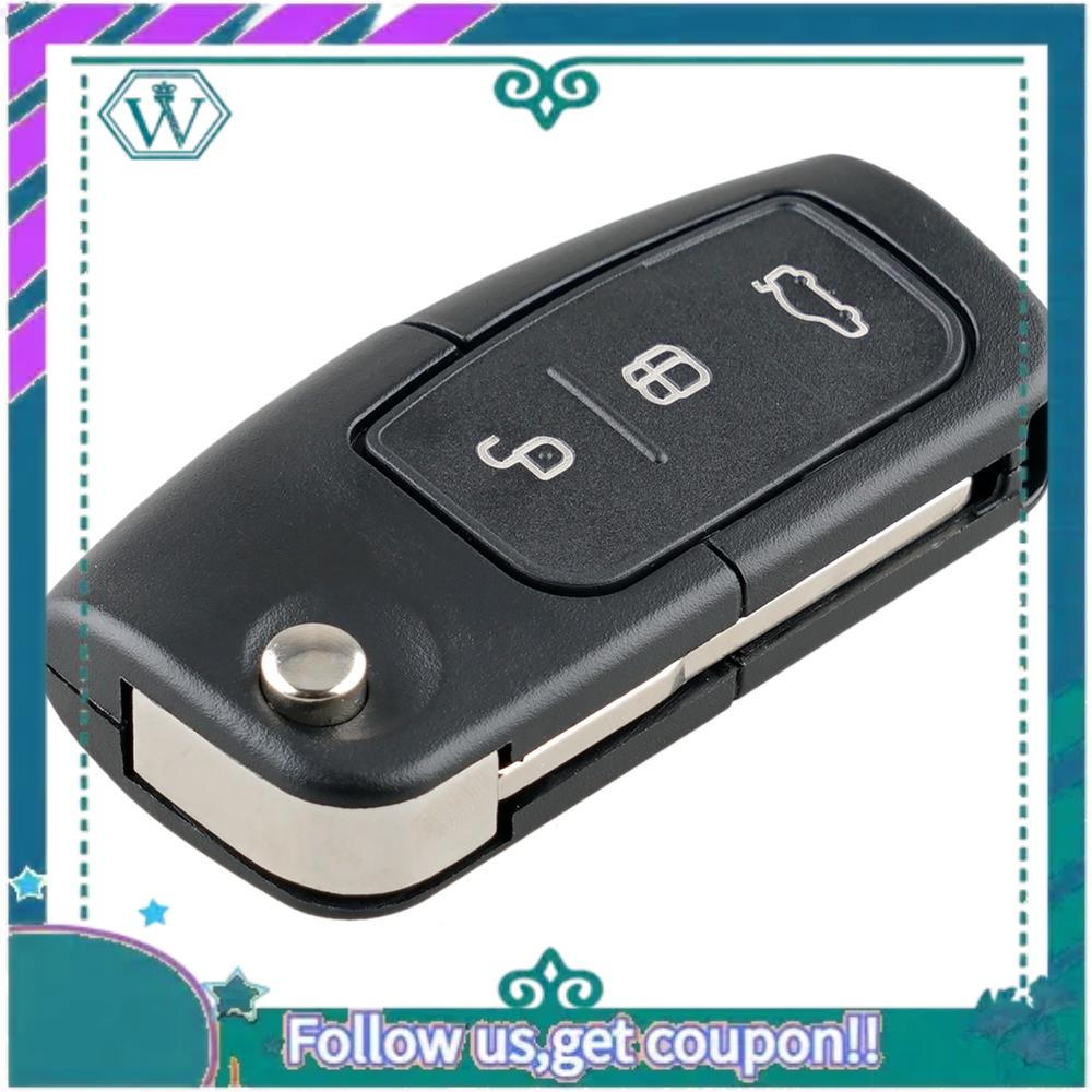 

AA92-Car Smart Remote Key 3 Buttons Fit For Ford Focus Fiesta 2013 Fob Case 433Mhz чёрный