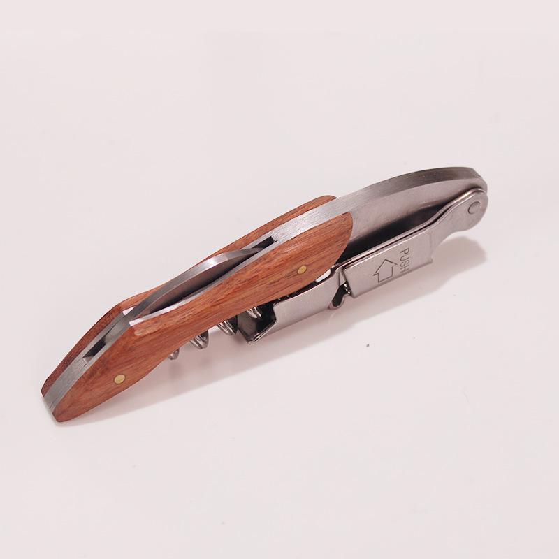 Cross Creative Solid Wood & Stainless Steel Wine Corkscrew Knife