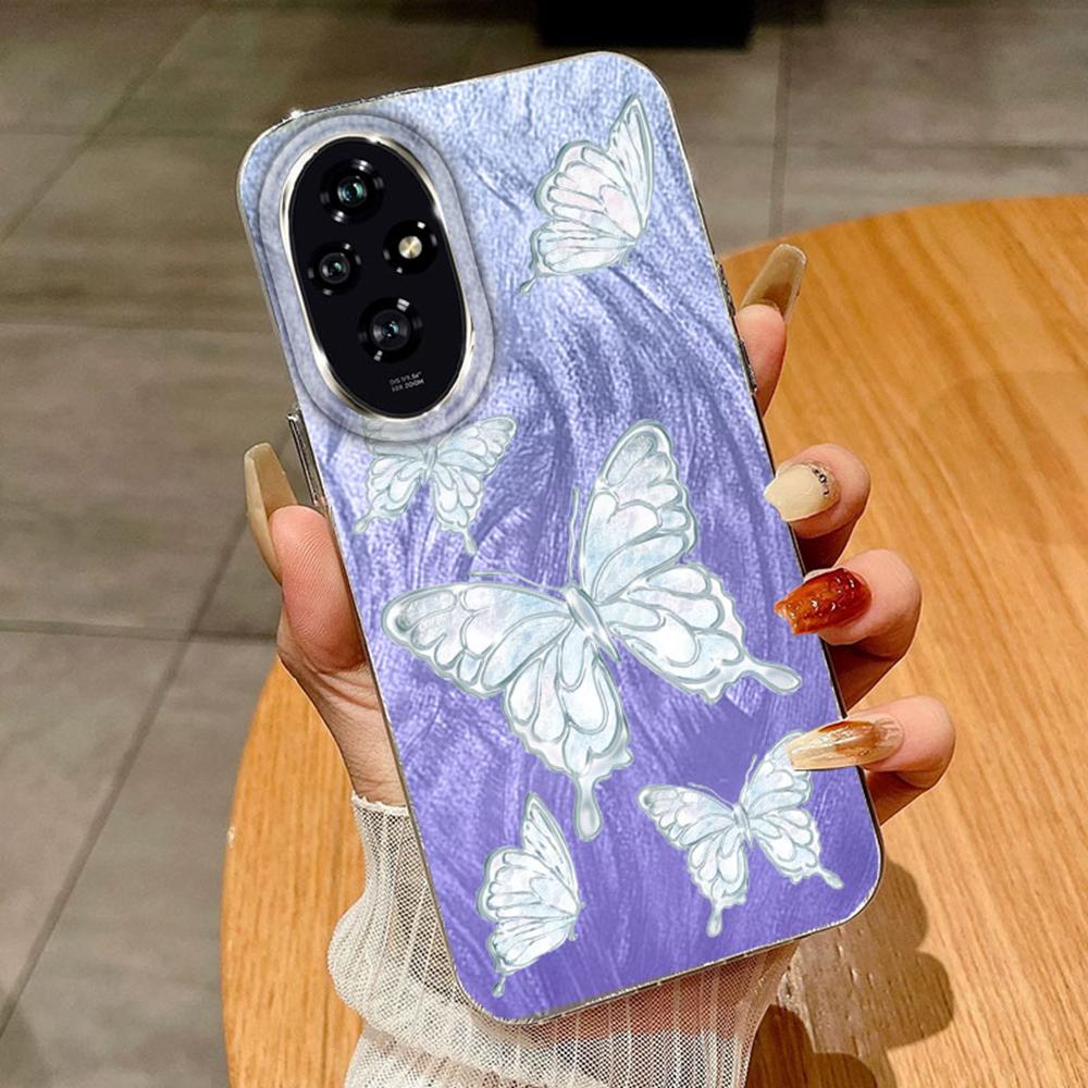 Gradient Colorful Pueple Butterfly For Huawei Honor 200 400 Lite X9a X9c X8a Magic5 Lite Cases Cover Phone Case Fundas Silicone Soft TPU Bumper