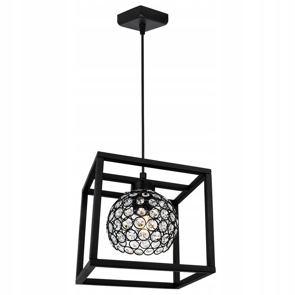 HANGING LAMP CAGE ELEGANT GLASS BALL