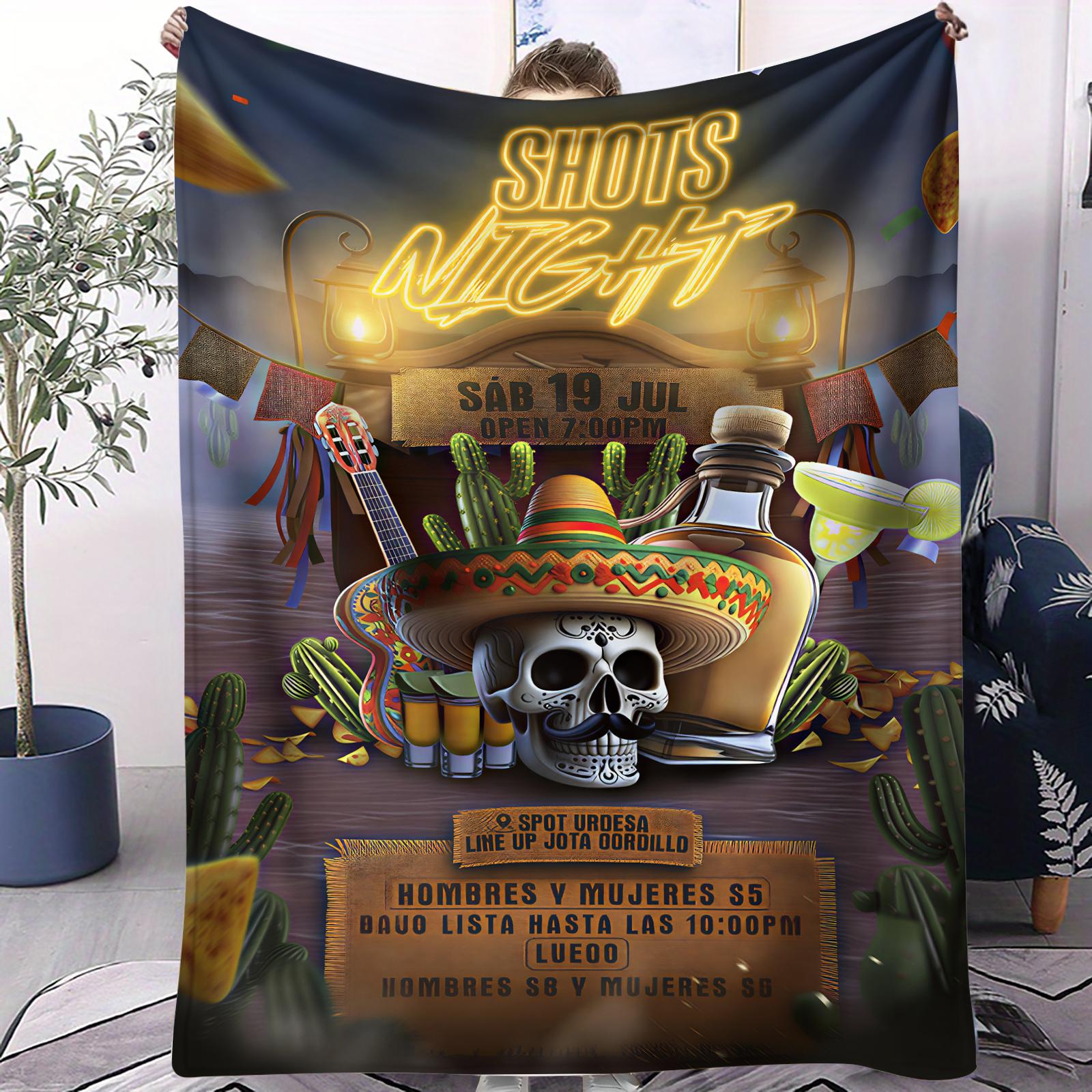 

Popular Taco Bell Mexican Style Fast Food Themed Blanket Small Cover Blanket Soft And Comfortable Suitable For Multiple Scenario 70x100cm
