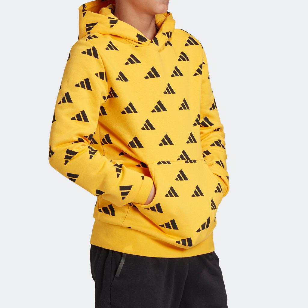 adidas Sweatshirt YB ID TP FZ HD Knitted Fabric Sports Fleece Lined Hooded Yellow Teenagers ED6403