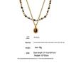 Double-Layered Tiger's Eye Beaded Necklace with Titanium Steel Clavicle Chain