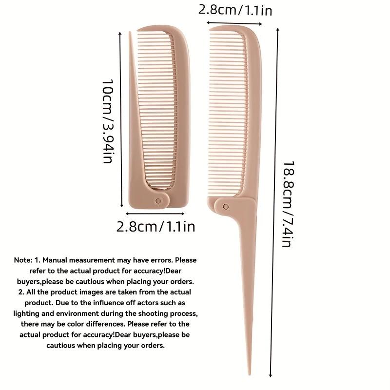 1pc Portable Folding Comb Anti-Static Portable Home,Travel Hair Comb Pocket Comb,Hair Styling Tool,Special For Real Hair Wigs