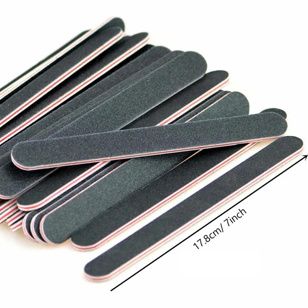 5Pcs Emery Board Nail Files, Straight Sandpaper Nail Buffering Files, Professional Manicure Pedicure DIY Nail Art Tools