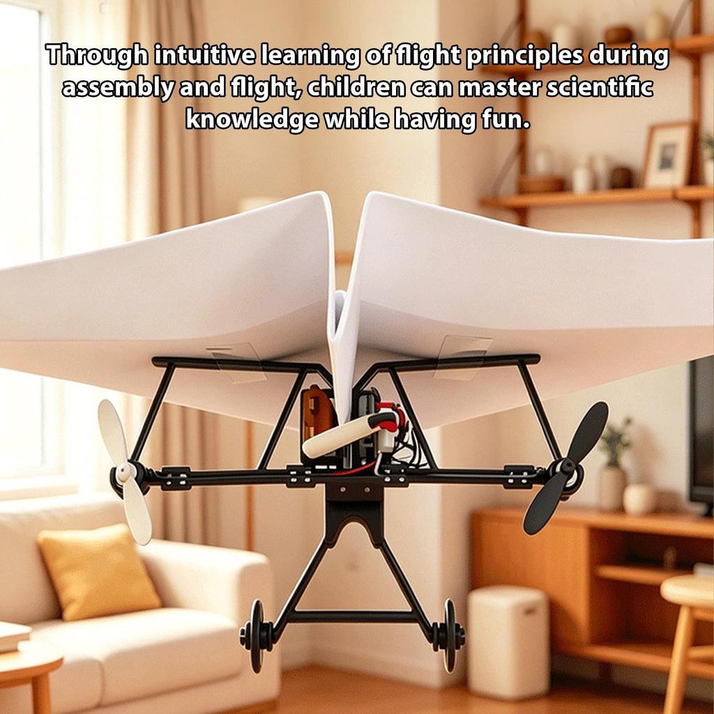 Remote Control Paper Airplane Powered Kit RC Paper Plane Motor   Kit Educational Gift Outdoor Toy   Proof