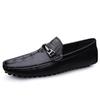 Fashion Genuine Leather Mens Loafers Crocodile Pattern Fashion Casual Shoes Comfortable Man Slip on Flats Lightweight Soft Driving Shoes