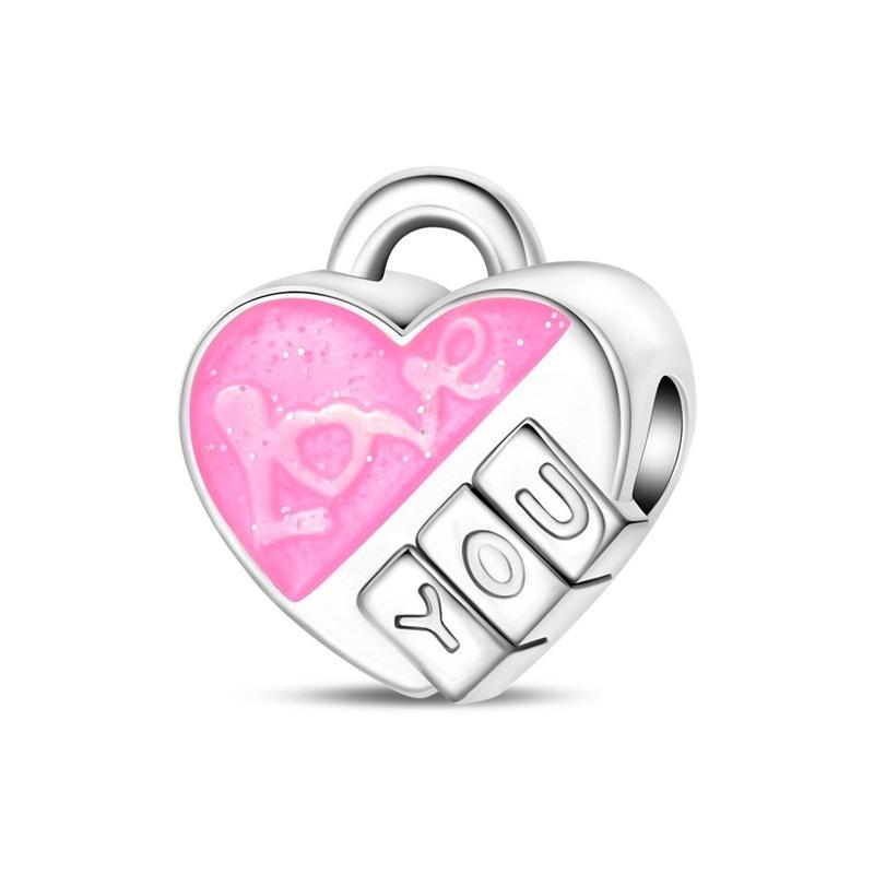 2026 Valentijnsdag Collectie Roze Bedel Rubiks Kubus Rozen Hanger Kralen Sieraden Ketting Armband Accessoires 925 Zilver