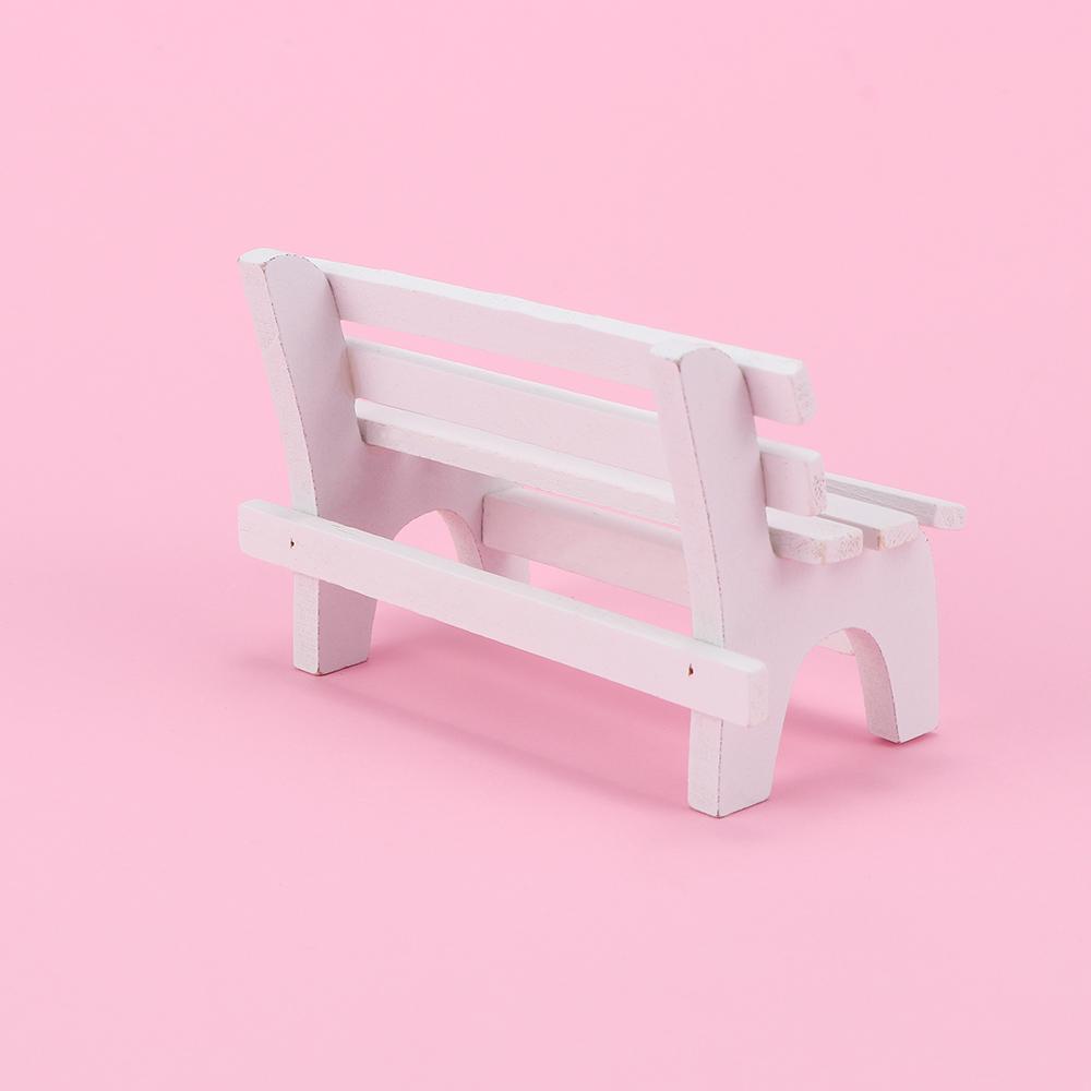 Ornaments Mini Chair Bench Miniatures Decoration Crafts Figurines Garden Decor Dollhouse Furniture