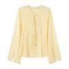 European & American Women's V-Neck Tie-Waist Fashion Casual Shirt