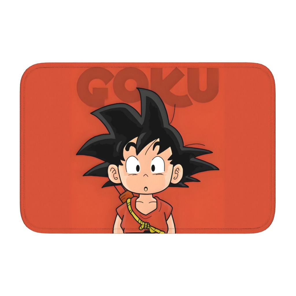 Custom Goku Anime Doormat Non-Slip Entrance Welcome Kitchen Bath Floor Door Mat Cute Cartoon Toilet Living Room Carpet Rug