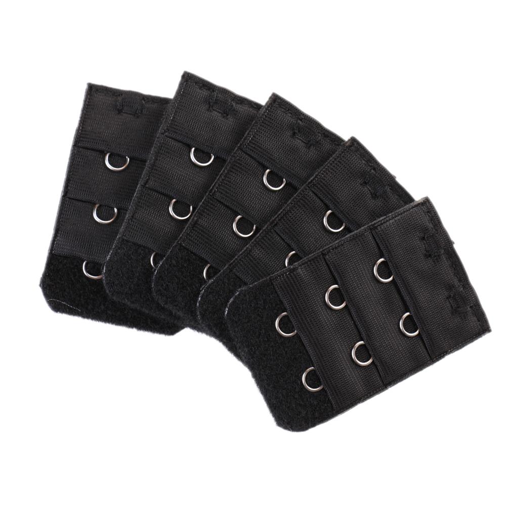 10 Pieces Bra Extender Women Extension Back Strap Clips Nylon Soft