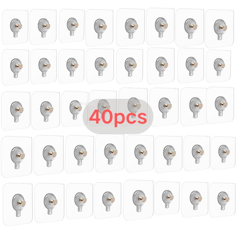 Strong Adhesive Nails Wall Hooks Closet Cabinet Shelf Pegs Screws Wall Hangers Kitchen Bathroom Punch-Free Self-adhesive Hooks
