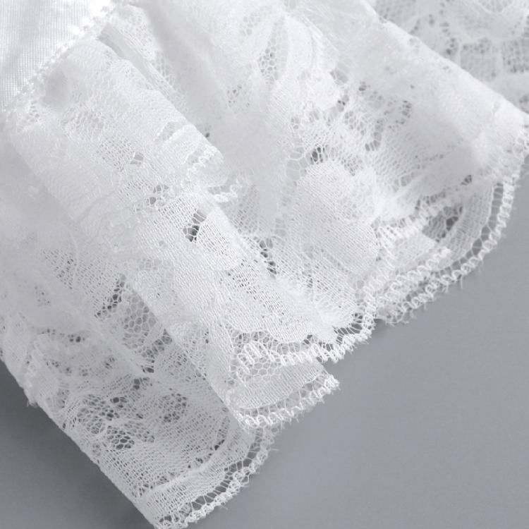 Delicate Double Layer Lace Detachable Collar And Removable False Sleeve Set For Blouses Dresses Adjustable Tie Design