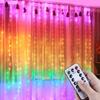 Curtain String Lights - AIMOONSA - 280 LEDs 3 M X 2.8 M - USB Rechargeable - 8 Modes - Multicolor