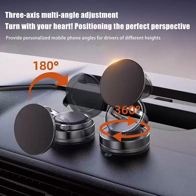 1Pc 360° Adjustable Vacuum Magnetic Suction Cup Phone Mount Hands-Free Magnetic Cell Phone Holder For Car/Gym/Mirror/Desktop