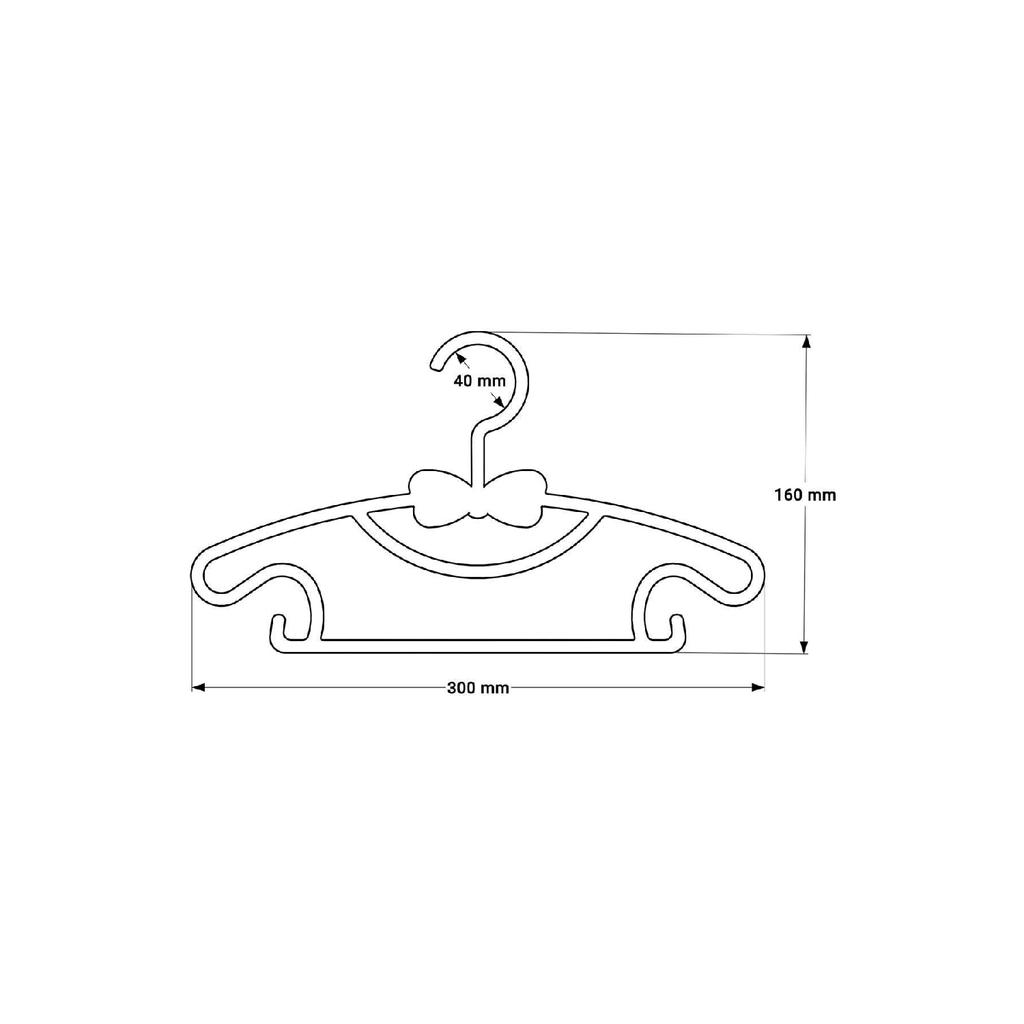 Sweet 12 Pieces Pink Baby Clothes Hanger With Bow Butterfly Baby Kids Clothes Hanger