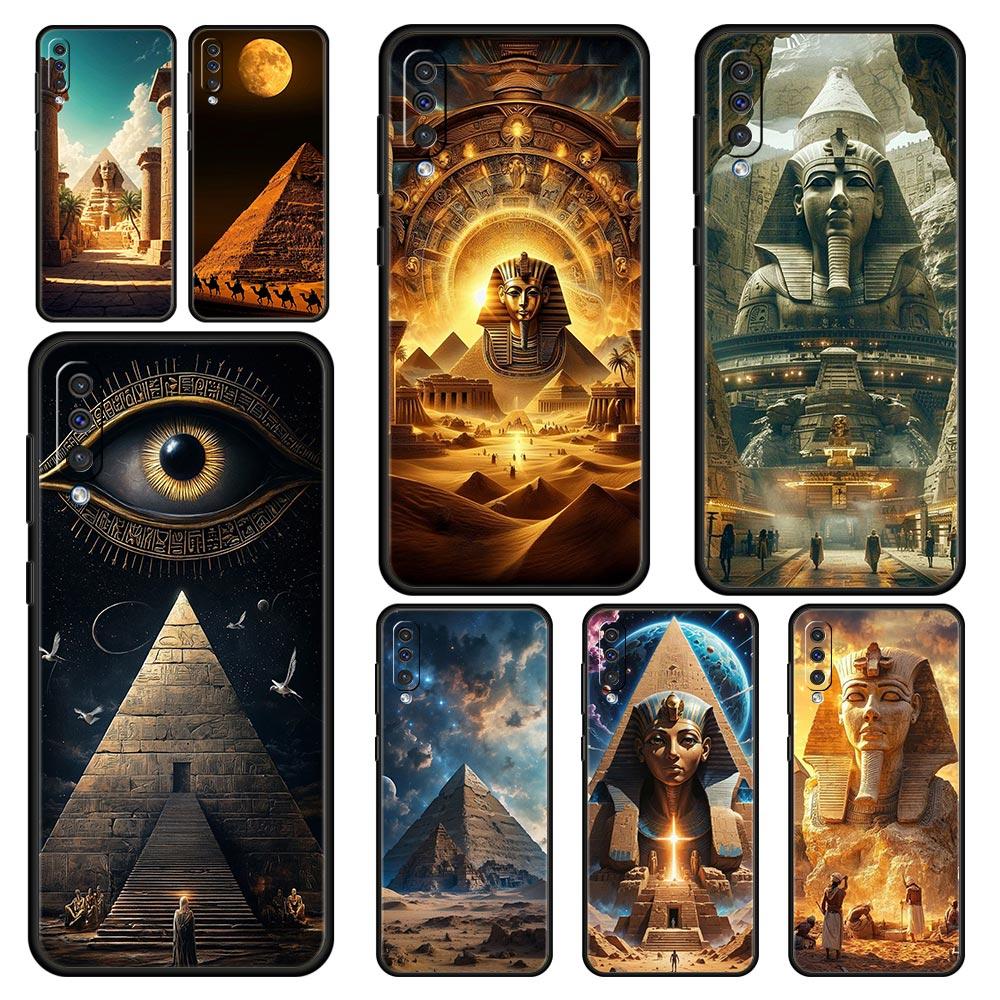 Ancient Egypt Egyptian God Case For Samsung A56 A36 A26 A24 A12 A14 A16 A50 A70 A20E A22 A40 A34 A54 A42 A52 5G A04s A06 Cover