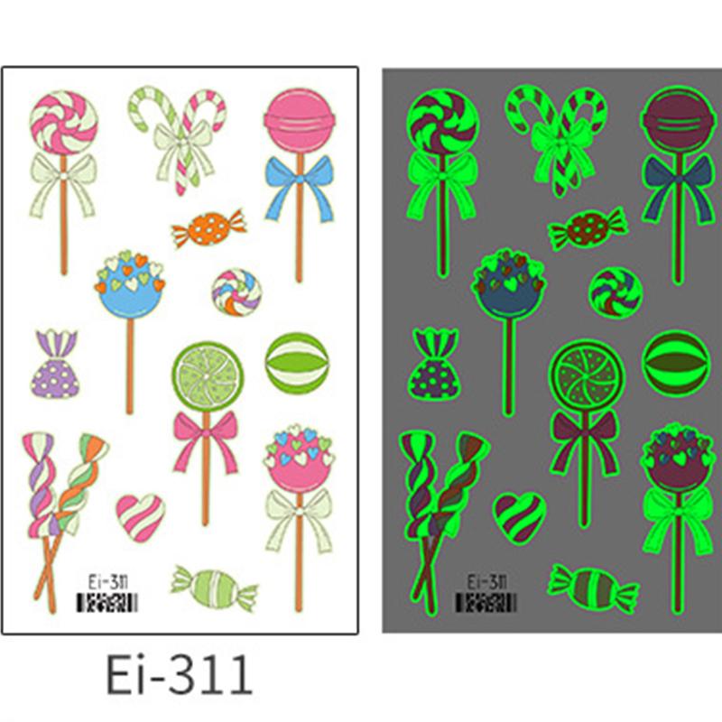 

[Боди-арт татуировка] Детская мультяшная светящаяся наклейка Водонепроницаемые детские мультяшные светящиеся часы-тату-наклейки 120*75 мм Ei311