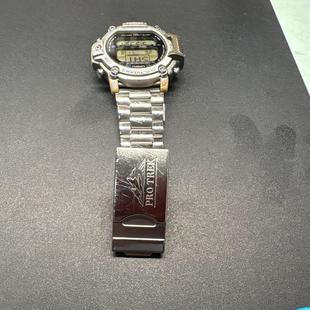 Used CASIO Casio Watch Pro Trek Digital PRO TREK PRT-300 Quartz Silver PROTREK