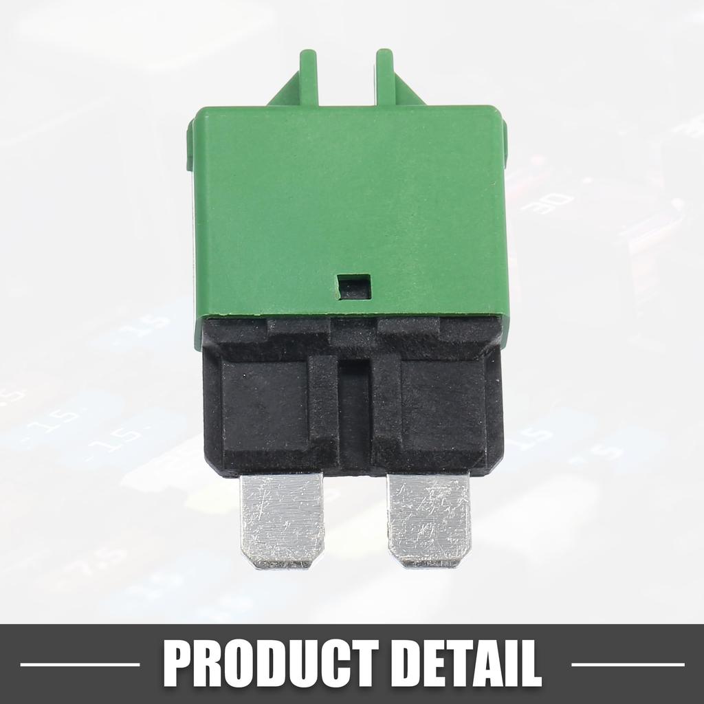 A ABSOPRO Vehicle Marine Metal Grain 30A 28V Manual Resettable Style Fuse