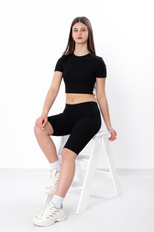 Teen Girls' Summer Set – Crop Top & Bike Shorts for Active Style Summer 6381-103-1 HC