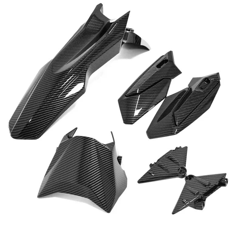 For Surron Ultra Bee Carbon Fiber Front Headlight Fender Water Transfer Glossy Parts for SURRON Headlight Mudguard Motorcycles