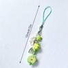 Niedlich Süß Grüner Apfel Stern Schleife Perlen Schlüsselanhänger Anhänger Handyband Lanyard Rucksackanhänger Taschenhänger Ornament Girly Geschenk