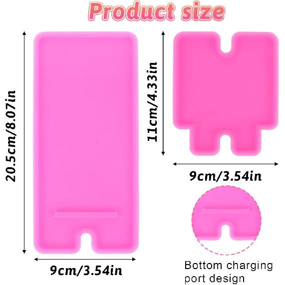 Силиконовая смоляная форма для подставки для мобильного телефона, формы из эпоксидной смолы для держателя сотового телефона, DIY поделки - Силиконовая форма-кронштейн для подставки для телефона