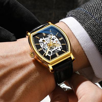 Fashion Hollow Watches For Men Luxury Business Watch Men Waterproof Men's Mechanical Wristwatches Relogio Masculino