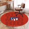 Atletico Madrid Pattern Round Rug, Indoor/Outdoor Mat, for Picnic, Gameroom, Bedroom, Office, Living Room, Home Decor Carpet, Birthday Gift