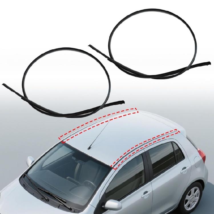 1 pár gumových lišt střechy Náhradní těsnění Snadná instalace Těsnění proti dešti Autopříslušenství 75555-12120 75556-12120