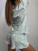 Casual Fashion Printed Pajamas Women's Top Shorts Casual Two Piece Set