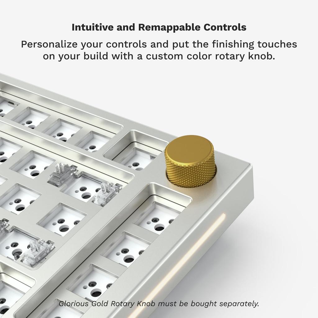 Teclado Mecânico para Jogos Glorious GMMK PRO Branco Barebones 75% (83 chaves)