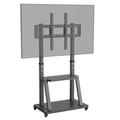 Mobile Floor TV Cart Stand  for 32-100 Inch TV Mount Trolley with Shelves