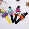 Bunte Klatscharmbänder Halloween Glitzer Filzarmband, Cartoon Kürbis Totenkopf Katze Spinne Feiertagsthema Armband Klapparmband, Partygeschenke für