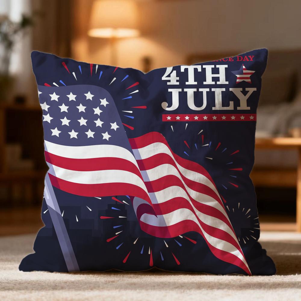 Modna Poszewka na Poduszkę Dzień Niepodległości Miękka Zmywalna Poszewka na Poduszkę Wieloscenariuszowa do Kanapy Łóżka Podróży Biura