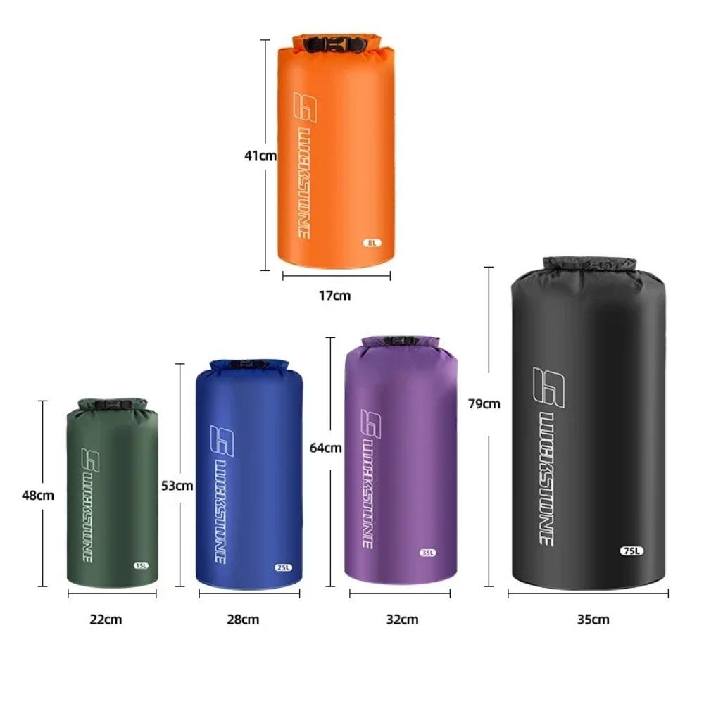Solid Color Waterproof Bucket Bag Ultralight Waterproof Camping Bucket