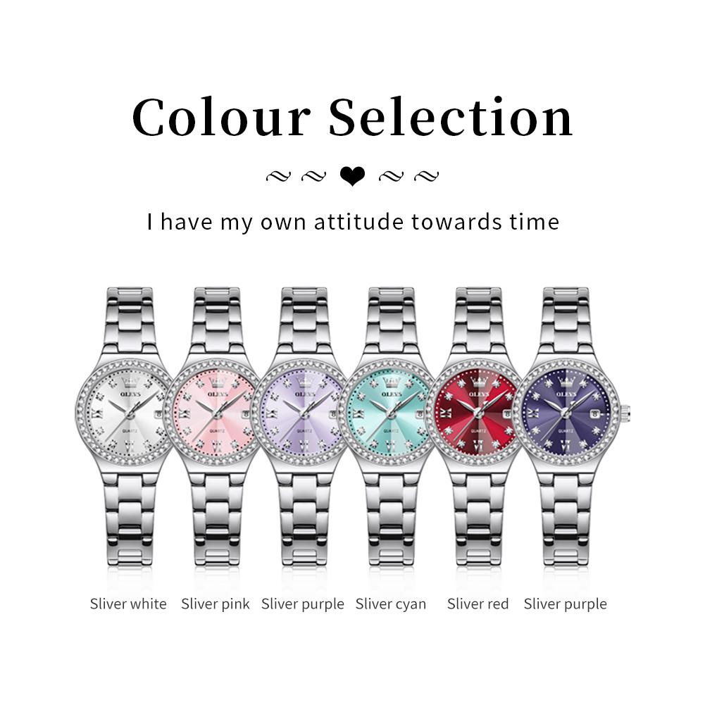OLEVS 5628   Luxury  Design Brand Woman Watch Luxury Waterproof Fashion Diamond Watch Gift Ladies Quartz Watch