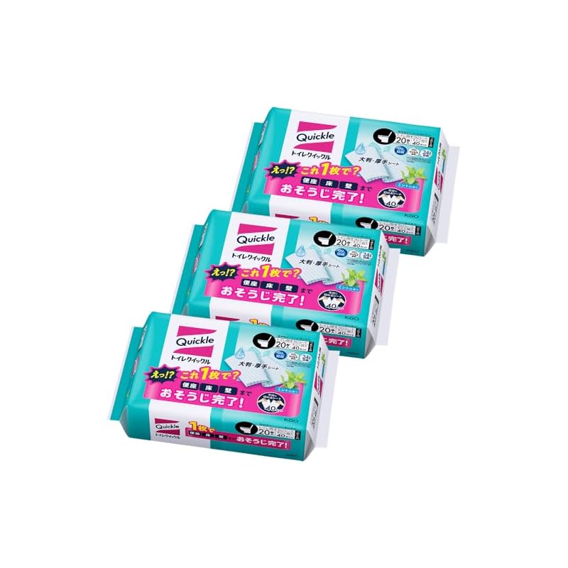 Quickle [Оптовая покупка] Сменный блок для унитаза Jumbo Мята 20 листов x 3 упаковки