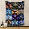 Zodiac Angels Art with Astrological Signs Patterned Tapestry for Bedroom and Living Room Home Decor