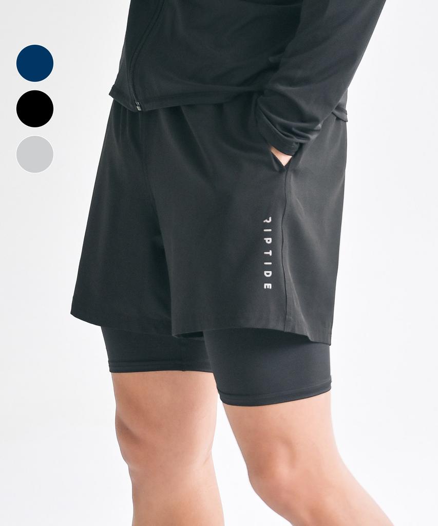Helingbon Men'S Multi Leggings 2-In-1 Sports Running Shorts (3 Colors) / Ac902M