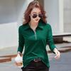 Women's Long-Sleeve Lapel Polo Shirt - 2025 Spring/Autumn Collection, Ideal for Professional and Casual Wear