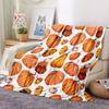 Halloween Watercolor Truck Blanket Warm Four Seasons Pumpkin Print Flannel Blanket Halloween Blanket
