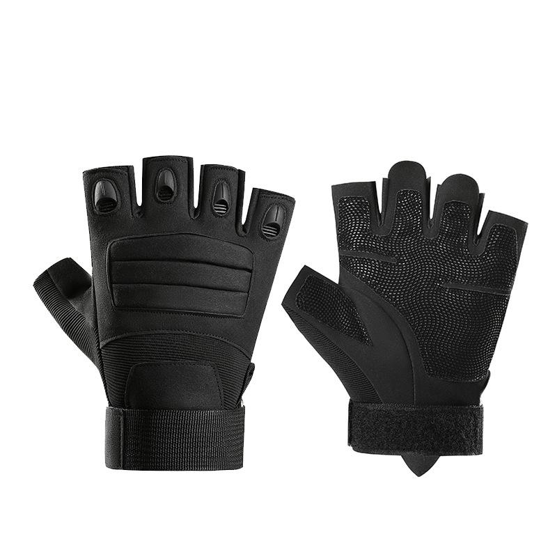 

Tactical Gloves Men Outdoor Half Finger Protective Sports Training Outdoor Military Fans Special Forces Anti Cut Riding Gloves M