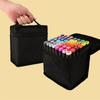 Canvas Art Marker Pen Storage Bag Large Capacity Marker Pen Pouch For 24/48/60/80Pcs