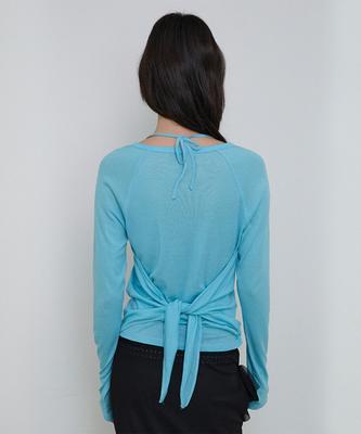 Peulipeopeulipeo Tie Longsleeve Tee (Sky Blue)