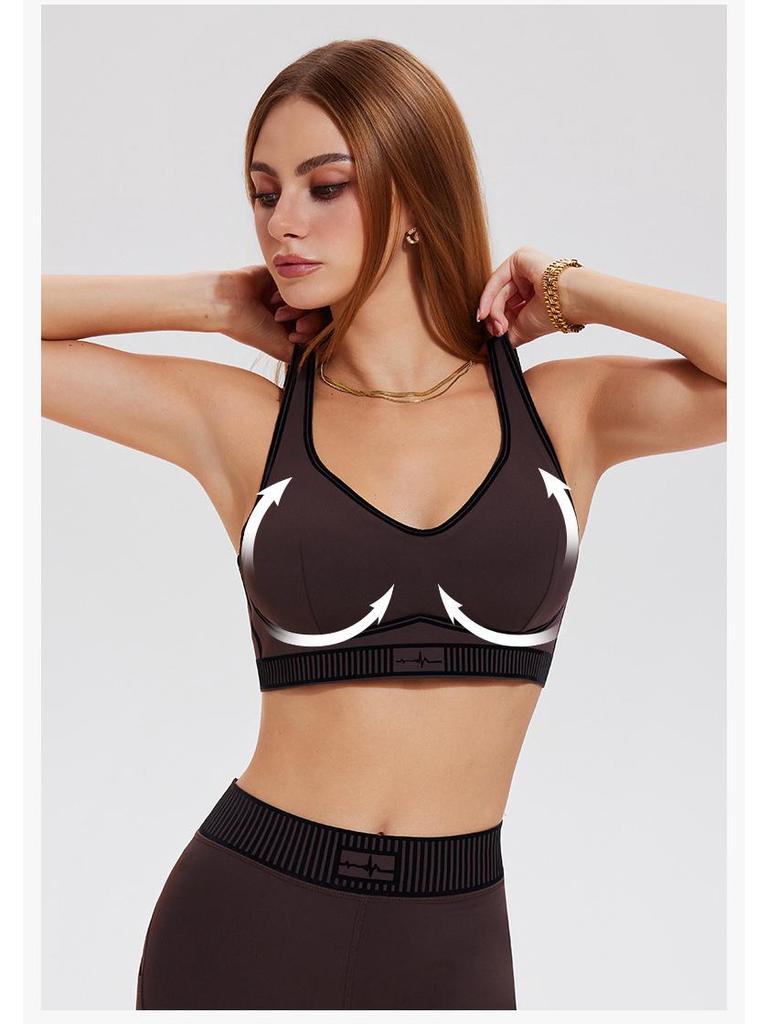 Women's Cross-Border Yoga Set: Stylish Elastic Two-Piece with Chest Pads for Pilates and Fitness