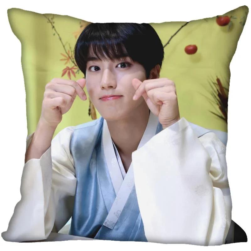 New Han Jisung KPOP Pillow Cover Bedroom Home Office Decorative Pillowcase Square Zipper Pillow Cases 45X45CM Satin Soft No Fade